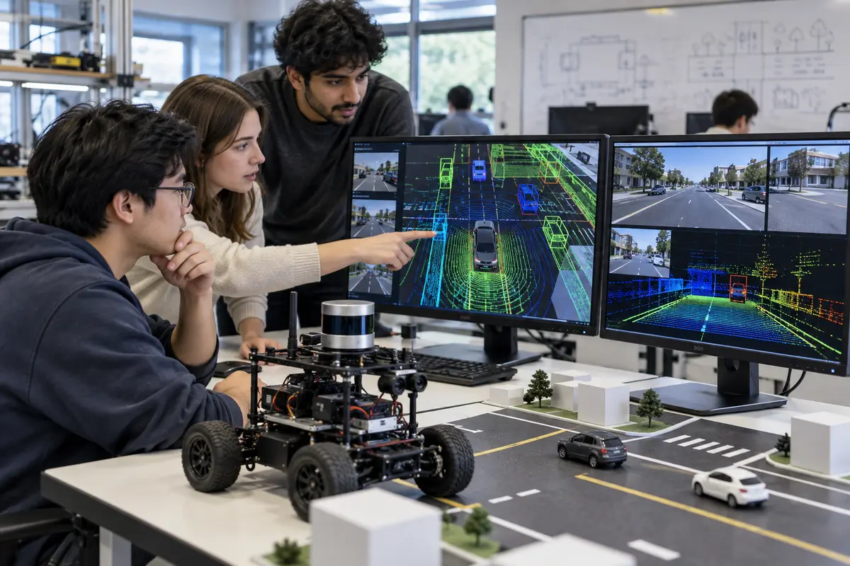 Computer vision and autonomous-driving perception teaching laboratory